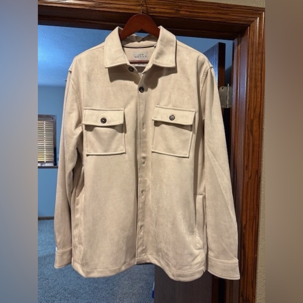 Ike Behar Light Tan Shirt Jacket - size XL